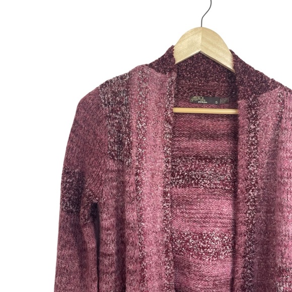 Prana Rhonda Open Duster Wool Blend Cardigan in Red/Pink Size S - Picture 5 of 13